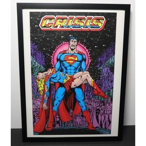 Crisis on Infinite Earths Framed 12x16 Superman & Supergirl Pérez | DC Comics